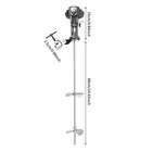50 Gallon Pneumatic Bracket Mixer Tank Barrel Air Mix Clip Paint Stainless Steel