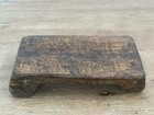 Vintage Rustic Wooden Chakla   Hand-carved Board   11 x6 x3    Authentic Indian