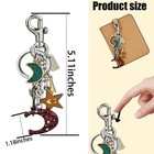 Star Moon Alphabet Keychain  Cute Bag Charm  Purse Accessories For Women