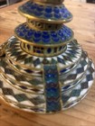 Chinese Cloisonne Pagoda Trinket Box Incense Burner Medium Handpainted  a44