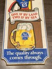 Vintage Pabst Blue Ribbon Beer Pbr Wooden Bar Sign W  Pirate buccaneer  read