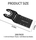 200 Pcs Oscillating Tool Blades  Professional Universal Oscillating Saw Blades