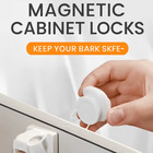Child Safety Cabinet Door Lock Magnetic Baby Hidden Antipinch Drawer Lock Househ