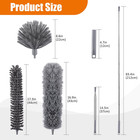 4 Pcs Microfiber Feather Duster With 100-inch Telescopic Extendable Pole  Washab