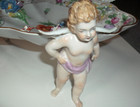 Monumental Antique Cherub Footed Centerpiece Carl Thieme Dresden Compote