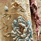 Luxury American Embossed Jacquard Coffee Cloth Curtain Valance Tulle Panel C682