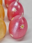 Vintage Mini Pastel Flower Detail Egg Shaped Candles Set Of 12 Easter
