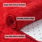 Red Rug 3x5 Feet - Fluffy Red Area Rugs For Bedroom Shaggy 3  X 5  Living Roo   