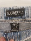 Soundstyle Denim Shorts Size Xl Light Wash Drawstring Elastic Waist