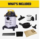 Stanley 6 Gallon Wet Dry Vacuum 5 0 Peak Hp Stainless Steel Shop Vac Best One