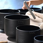 Cvnc 432hz 6-12  Black Quartz Crystal Singing Bowls Set Sound Bath Reiki
