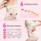 Rechargeable Heating Pad W 6 Heat   Vibe Modes  2 Timers For Period