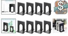 Sturdy Black Metal Bookends - Extra Large 8 5in For Organized Shelving - 4 Pairs