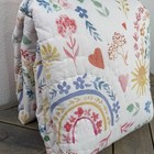 Pottery Barn Kids Heritage Wholecloth Rainbow Quilt  Twin   Multi