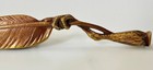 Antique Bronze Feather Letter Opener 10  Quill Pen Shape Vintage Office Decor