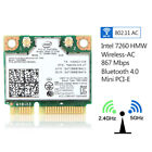 1200mbps Wireless Mini Pci-e Intel 7260hmw Dual Band Wifi Network Bluetooth Card
