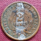 Two Cent Piece 2c Love Token Engraved   S   Very Nice  89489