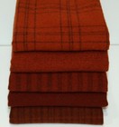 Hand Dyed Rug Hooking Wool Mill-dyed    good  ol Red-ii   5-pc  Collection 
