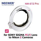 Neewer Nw-etz Pro Auto Focus Lens Adapter For Sony E Lens To Nikon Z-mount Zfc