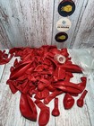 Helium Balloons 125 Pk 18    12    10    5   thick Latex  dark Red 4 Sizes  