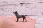 Early Antique 1900s Austrian Vienna Cold Painted Bronze Figure Of Great Dane Dog