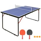 4 5ft Table Tennis Table Indoor Outdoor Foldable Portable Ping Pong Table Set