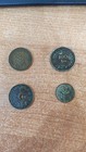 Rare 4-coin Lot  Palestine British Mandate  1927-1941  1  2  100 Mils Silver   B