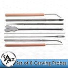 8 Pcs Clay Sculpting Set Wax Carving Pottery Tools Shapers Polymer Modeling