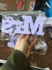 Mr And Mrs Wedding Wooden Sign Wood Letters Decor Table Top Standing Party Props