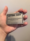 Autism Card   Plastic Silver Autism Excuse Card For Your Wallet   Autism Gift