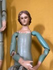 Antique 18th Century Santos -- Mar  a And Jos   -- Carved  Painted Wood
