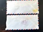 El Salvador 2 Registered Commercial Covers To Usa