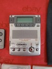 Sony Mz-b100 Portable Minidisc Recorder Stereo W  Rm-mzb10   Blank Discs Works