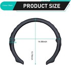 Car Steering Wheel Cover  Nappa Leather Vented Steering Wheel Protective Cover