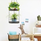 Plant Hanger 2 Tier Hanging Planter Shelf Metal Hanging Indoor Outdoor