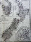 Australia New Zealand Tasmania Auckland Perth 1878 Stieler Detailed Map