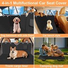 Mancro Dog Car Seat Cover Back Seat Waterproof Hammock Pet Protector For Suv