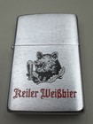 Keiler Weibbier German Brewery Vintage 1997 Chrome Zippo Lighter New B78
