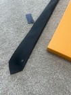 Louis Vuitton Men s Solid Black Tie Slim Full Packaging Nwt