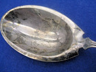  bird  Pattern Coin Silver Casserole Spoon By W Noir  1876-1895 