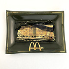 Vintage 70s Mcdonald s Chicago Headquarters Glass Ashtray Retro Tobacciana