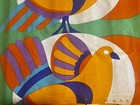 Vintage Mcm Danish By Three Danes Fabric Wall Mid Century Art Canvas Tapestry