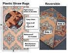 Outdoor Rugs Patio Rug 6x9 Rv Camping Mats Orange Grey Used Display