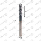 10pcs 4 Flute 1 4 x3 4 x2-1 2  Solid Carbide Roughing End Mills - Altin Coated