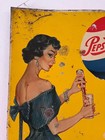 Vintage Mexican Pepsi Cola Soda Tin Metal Sign Woman Advertising From 1950 s