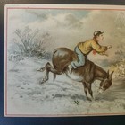 Arbuckles Ariosa Coffee Trade Card  Donkey Series 4 Points Advertising Back 