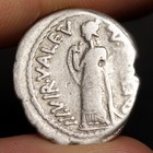 Salus Denarius 49bc Ancient Roman Empire Silver Coin Acilius Valetudo Toned
