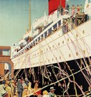 Cunard Holidays 1920s Usa   Canada Ships Vintage Poster Print Retro Style Travel