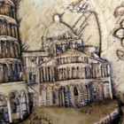 Vtg 9  Pisa Italy 3d Carved Wood Look Resin Souvenir Wall Plate Leaning Tower