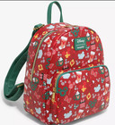 Loungefly Mini Backpack  Mickey Mouse Holiday Sweets   Treats Aop Christmas Red
